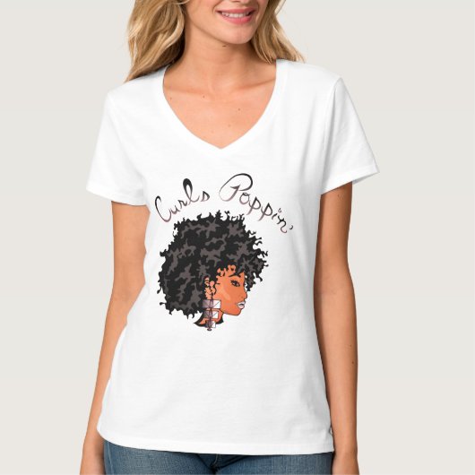 CURLZ "LIZA KRÄUSELT POPPIN" T - Shirt (Vorderseite)