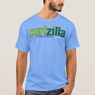 Curlzilla Curling als Service-Logo T-Shirt