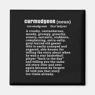 Curmudgeon (Bysketbyll-Version) Spaß Senior Citize Magnet