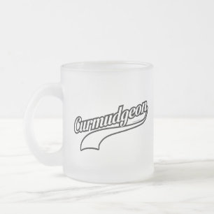 Curmudgeon Frosted Glass Coffee Mug Mattglastasse