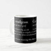 Curmudgeon für die Grumpie, Grouchy, Vater oder Va Kaffeetasse (Vorderseite Links)