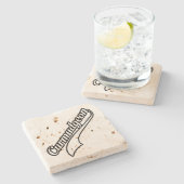 Curmudgeon Steinuntersetzer (Seitenansicht)