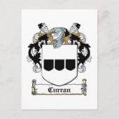 Curran-Familienwappen Postkarte (Vorderseite)