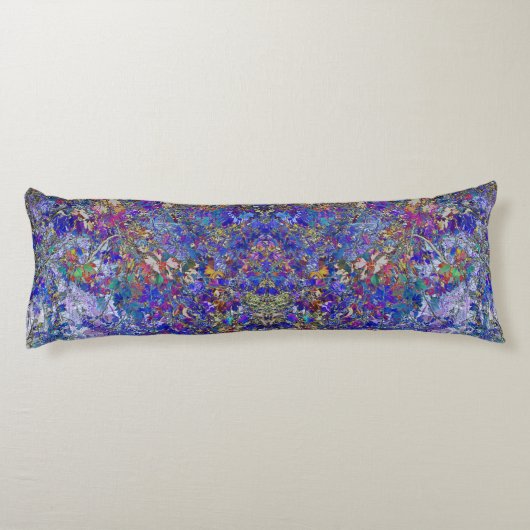 Currant Blätter Tree Art Meditative Body Pillow Seitenschläferkissen (Rückseite)