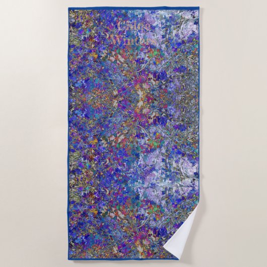 Currant Blätter Tree Art Personalisiert Beach Hand Strandtuch (Vorderseite)