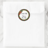 Currants Green Red Holiday Kariert Custom Recife T Runder Aufkleber (Tasche)