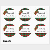 Currants Green Red Kariert Custom Holiday Rezept L Runder Aufkleber (Blatt)