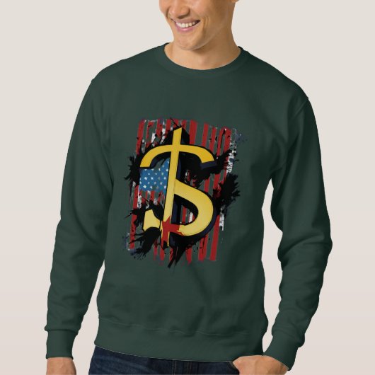 Currency Elegance: Dollar Design T - Shirt" Sweatshirt (Vorderseite)
