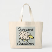 "Current Creation" Sheep Cartoon Project Bag Jumbo Stoffbeutel (Vorne)