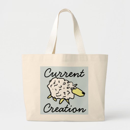 "Current Creation" Sheep Cartoon Project Bag Jumbo Stoffbeutel (Vorne)