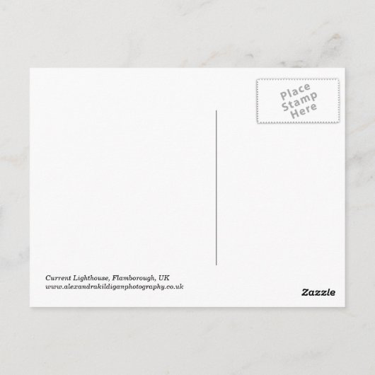 Current Lighthouse in Flamborough, Vereinigtes Kön Postkarte (Rückseite)