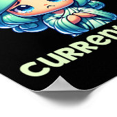 Current Mood - Kawaii Sad Lady Liberty Subtle Anti Poster (Ecke)