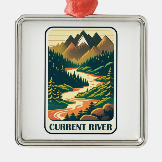 Current River Missouri Colors Ornament Aus Metall (Vorne)