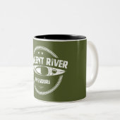 Current River Missouri Kayaking Zweifarbige Tasse (VorderseiteRechts)