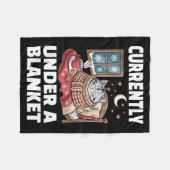 Currently Under A Blanket Cat Cute Lazy Cat Lover Fleecedecke (Vorderseite (Horizontal))