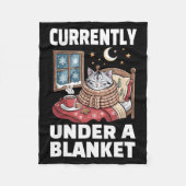 Currently Under A Blanket Cat Cute Lazy Cat Lover  Fleecedecke (Vorderseite)
