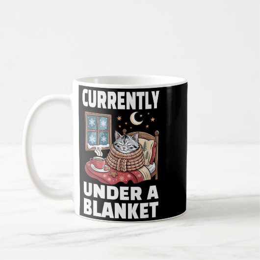 Currently Under A Blanket Cat Cute Lazy Cat Lover Kaffeetasse (Links)