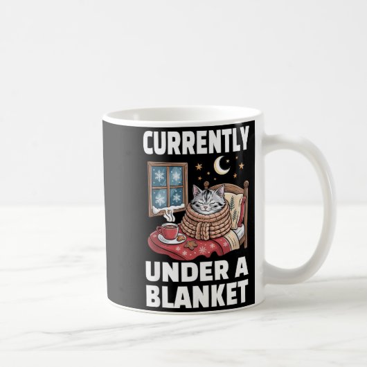 Currently Under A Blanket Cat Cute Lazy Cat Lover Kaffeetasse (Rechts)