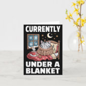 Currently Under A Blanket Cat Cute Lazy Cat Lover Karte (Gelbe Blume)