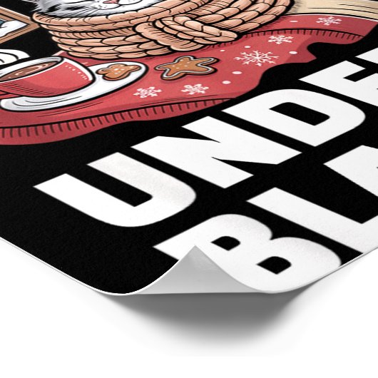 Currently Under A Blanket Cat Cute Lazy Cat Lover  Poster (Ecke)