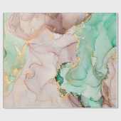 Currents of translucent hues, snaking metallic swi geschenkpapier (Flach)