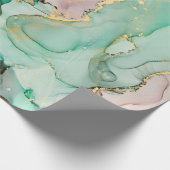 Currents of translucent hues, snaking metallic swi geschenkpapier (Ecke)