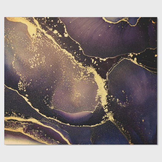 Currents of translucent hues, snaking metallic swi geschenkpapier (Flach)