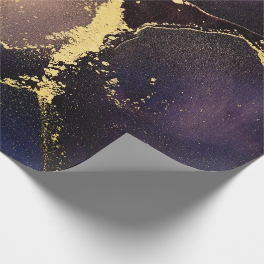 Currents of translucent hues, snaking metallic swi geschenkpapier (Ecke)