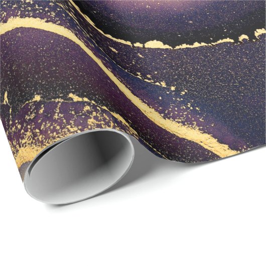 Currents of translucent hues, snaking metallic swi geschenkpapier (Rolleneckpunkt)