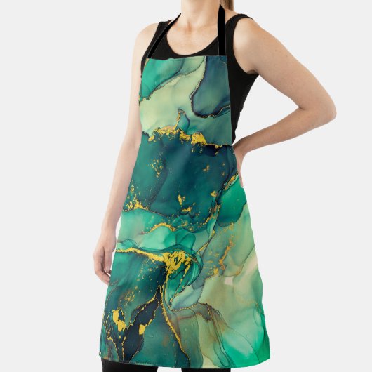 Currents of translucent hues, snaking metallic swi schürze (InSitu)