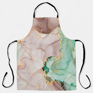 Currents of translucent hues, snaking metallic swi schürze