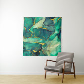 Currents of translucent hues, snaking metallic swi wandteppich (Beispiel)