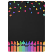 Curriculum "Black Crayons & Stars" Klemmbrett (Rückseite)
