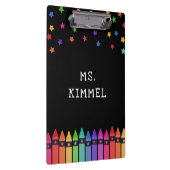 Curriculum "Black Crayons & Stars" Klemmbrett (Rechts)