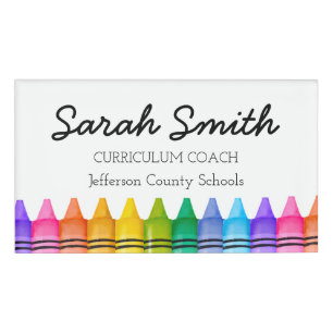 Curriculum Coach Lehrer Landkreis Mitarbeiter Tag Namenschild