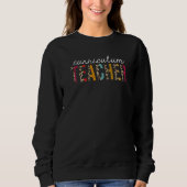 Curriculum Teacher Leopard Print Teaching Apprecia Sweatshirt (Vorderseite)