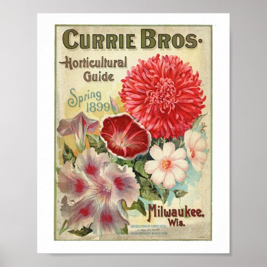 Currie Bros Gartenbauführer 1899 Poster (Vorne)