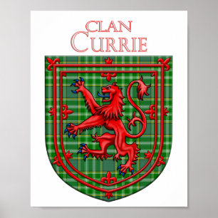 Currie Tartan Scottish Kariert Lion Rampant Poster