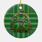 Currie Tartan und keltischer Dreiheits-Knoten Keramikornament (Hinten)