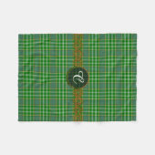 Currie Tartan und Monogramm Fleecedecke (Vorderseite (Horizontal))