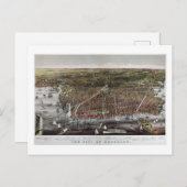 Currier and Ives print of Brooklyn, 1886 Postkarte (Vorne/Hinten)