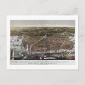 Currier and Ives print of Brooklyn, 1886 Postkarte (Vorderseite)
