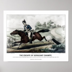 Currier and Ives - The Escape of Sgt Champe Poster