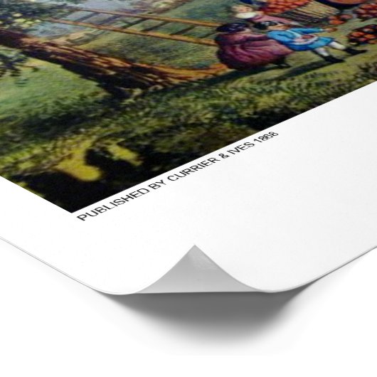 Currier & Ives: Autumn Amerikanische Homestead Poster (Ecke)