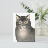 Currier & Ives Cat Niedliche Viktorianische Kunst Postkarte (Stehend Vorderseite)