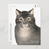 Currier & Ives Cat Niedliche Viktorianische Kunst Postkarte (Vorne/Hinten)