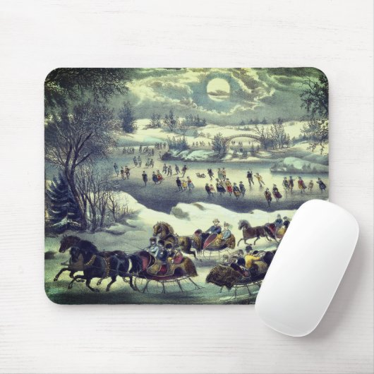 Currier & Ives' Central Park im Winter Mousepad (Mit Mouse)