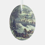 Currier & Ives' Central Park im Winter Ornament Aus Glas (Vorderseite links)