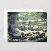 Currier & Ives' Central Park im Winter Postkarte (Vorne/Hinten)