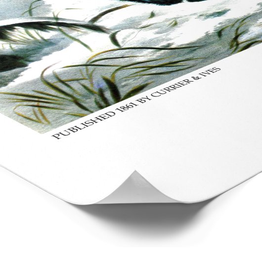 Currier & Ives: Das Leben eines Jägers - Eine takt Poster (Ecke)